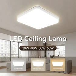 Ultra-Bright LED Ceiling Lamp For Kitchen Panel Led Lights Modern Room Decor Ceil Lustre Home Square Ceiling Chandelier 15W-50W