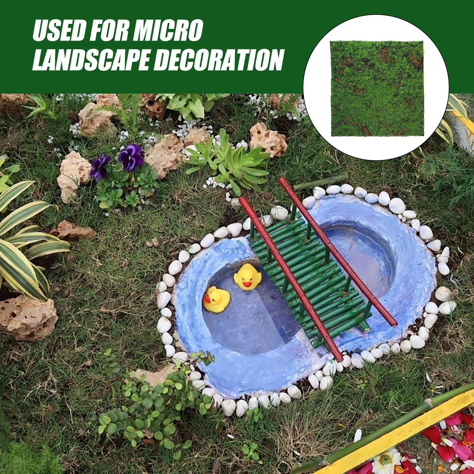 Simulated Moss Lawn Artificial Micro Scene Layout Prop Garden Plastic Fake Grass