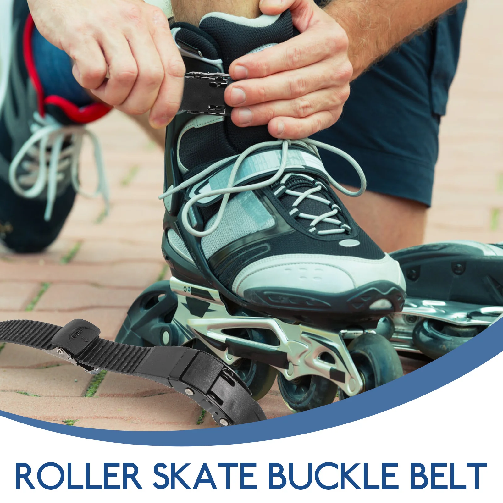 2 قطعة الأسطوانة تزلج مشبك الأشرطة المهنية تحديد مشبك حزام استبدال ل أحذية التزلج اكسسوارات تزلج تحديد حزام #3