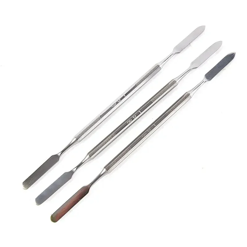 

5x 3Pcs/Pack Stainless Steel Mixing Spatula Tool Spatuler Rod Dental Nail Art Makeup Foundation Eyeshadow Mixing Stick