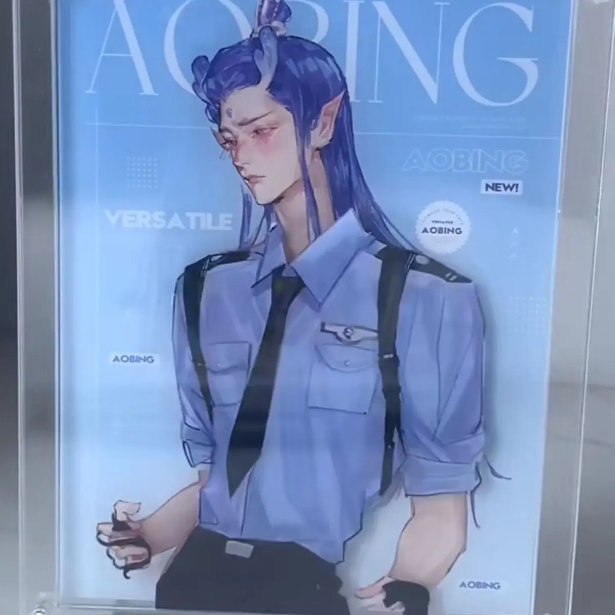 مجموعة ملابس "Magic Pill Ao Bing أكريليك عالية المظهر، علامة واقفة، ديكور سطح المكتب، هدية للأصدقاء.