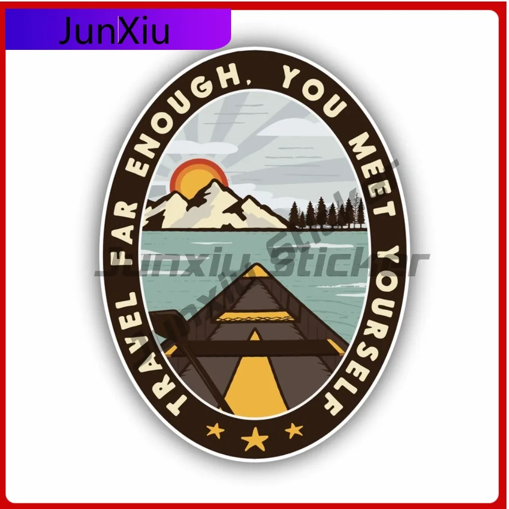 

Travel Far Enough Vinyl Sticker Waterproof Scratch-proof Decal Bumper Sticker For Auto Cars Trucks Windshield Windows Laptop Rv
