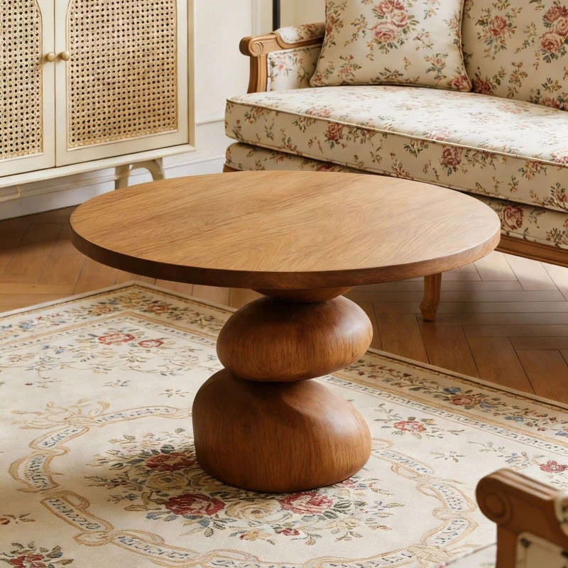 

wood round edge few simple household small apartment storage corner few creative special-shaped short coffee table living room