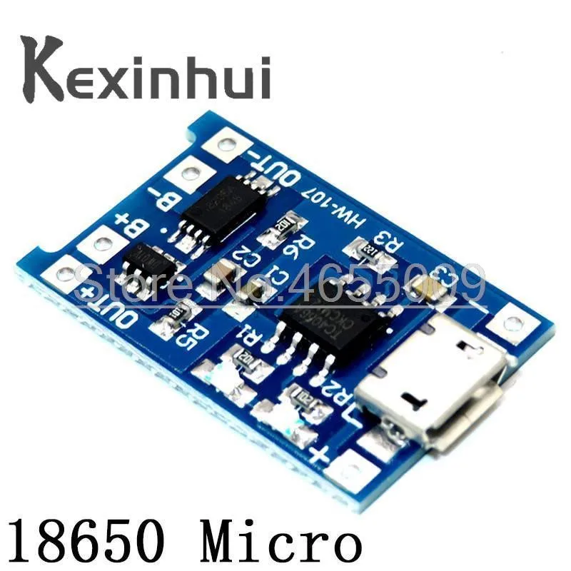 Micro USB 5V 1A 18650 TP4056 Lithium Battery Charger Module Charging Board With Protection + MT3608 2A DC-DC Step Up Converter