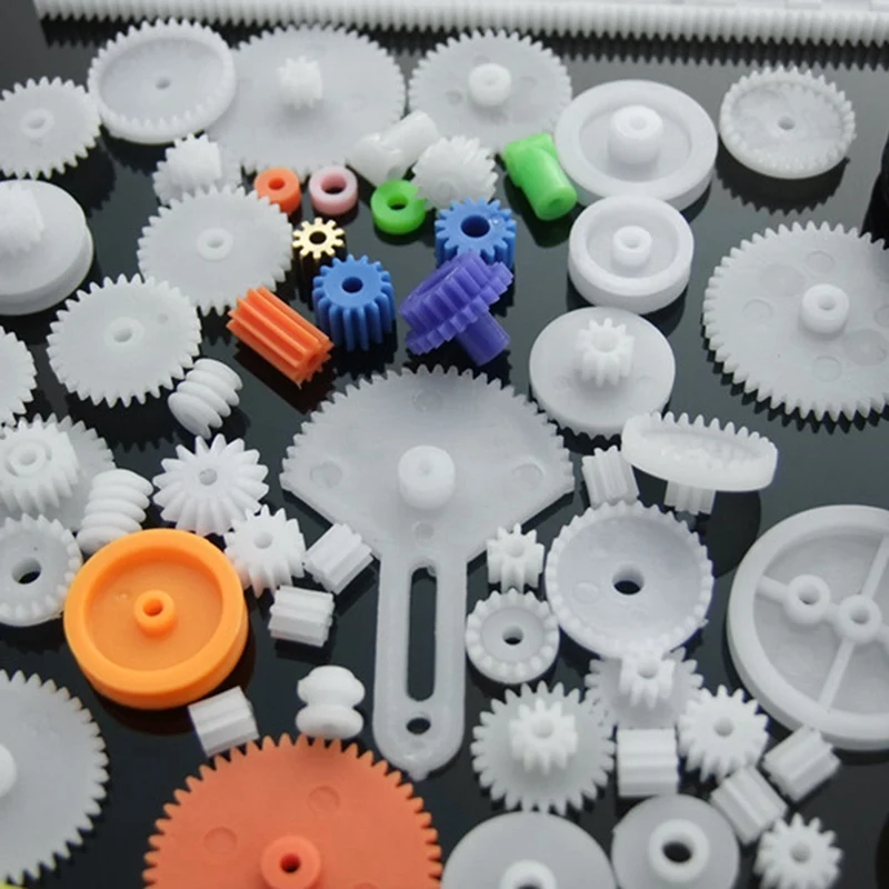 Scientific Experiment Model Package Parts DIY Car Gear Set Robot RC Airplane Wheels Axles Tires Kits 78Pcs