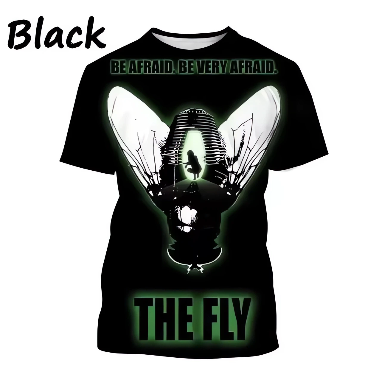 The Fly 3D Printed T-shirt Men's and Women's Movie Monster House Flying T-shirt Round Neck Casual Short Sleeve