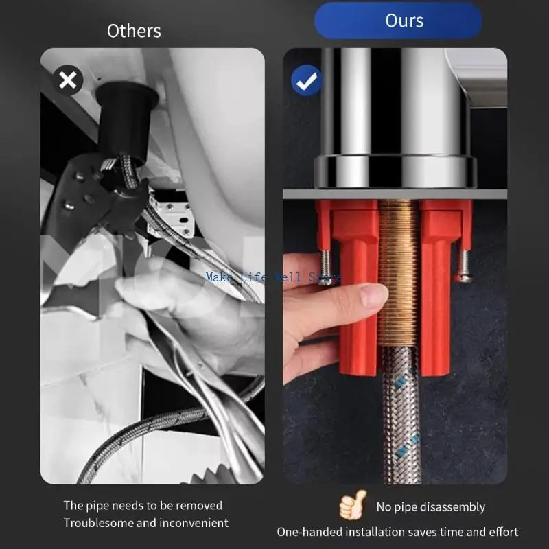 

Hot and Cold Water Faucet Fixing Plastic Faucet Lock Nut Easy to Install