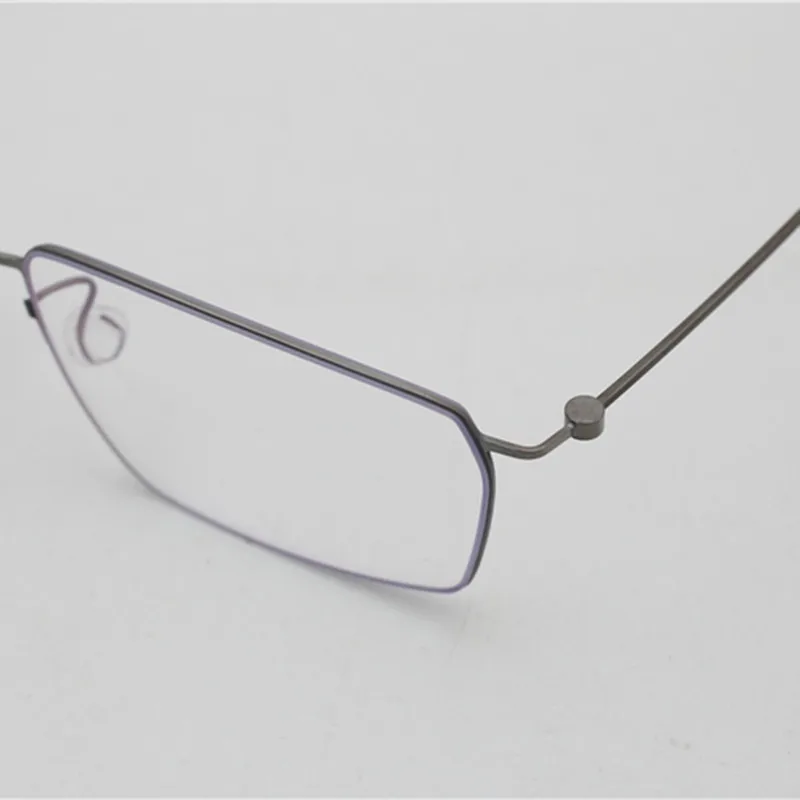 Pure Titanium Glasses Frame Men Women Eyewear Frames Eyeglassess Square Business Classic Design Screwless Denmark Brand