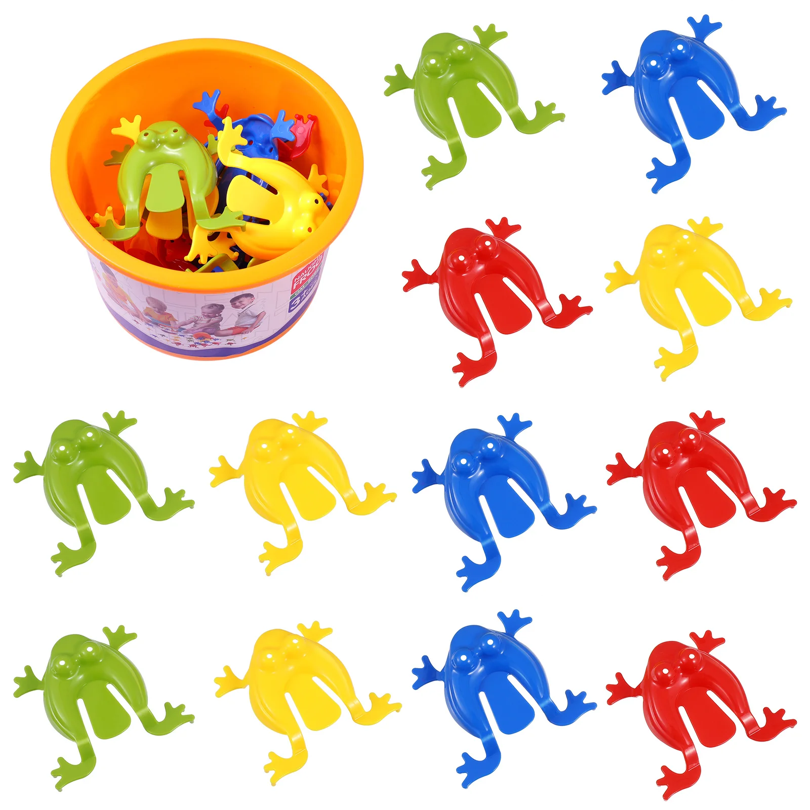 TOYANDONA 1 Set Funny Jump Leaping Toys Educational Plaything Party Favors for Kids Prize Gift with Bucket