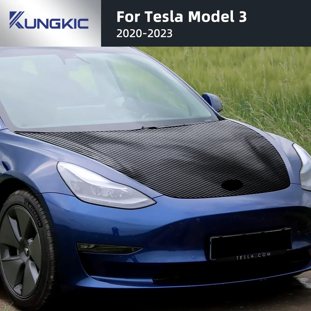 

1 pcs For Tesla Model 3 Highland Y Juniper S X Cybertruck Paint Protection Film TPU Hood Engine Cover Carbon Fiber Pattern