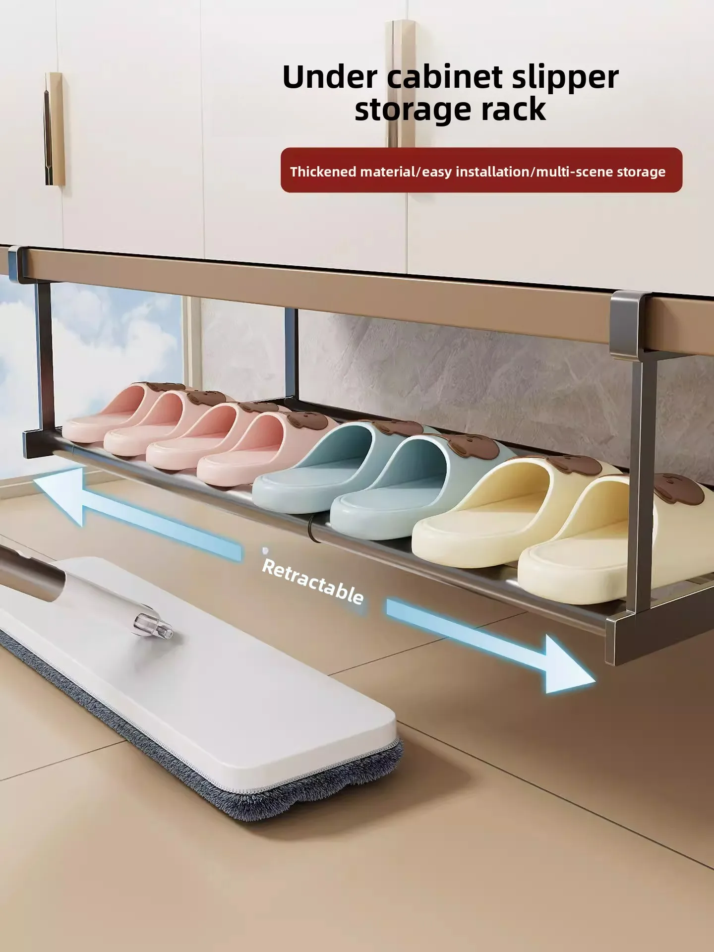 

Подвесная полка для хранения под раковиной, держатель для туалетной бумаги, органайзер для кухни из нержавеющей стали