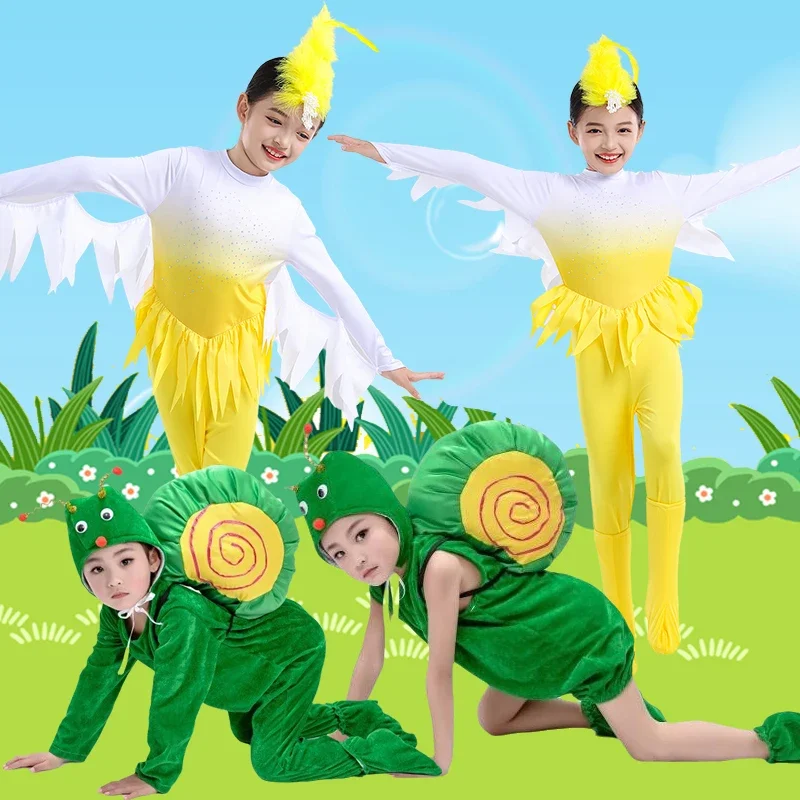 Disfraz de Animal para Niños, Estilo Lotus, Sueño del Caracol, Disfraz de Baile de Aves Oriole para Niños Pequeños