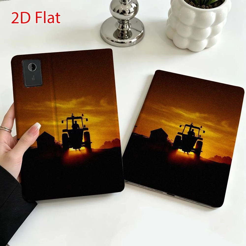 Stylish Tractor Pattern Soft For Lenovo Xiaoxin Pad Pro Tab P12 P11 11 13 11.2 inch K11 Plus Pen Tray Tablet Case