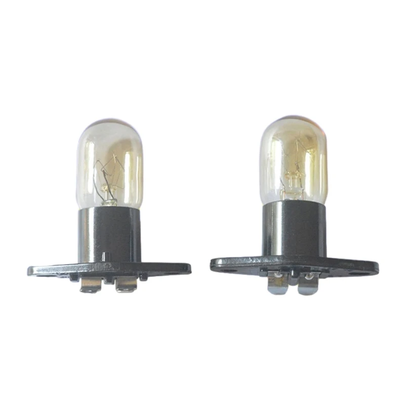 2Pcs Universal Bulb Light Replacement 20W 2A 250V Microwave Oven Refrigerator Bulb with Base Kitchen Accessories