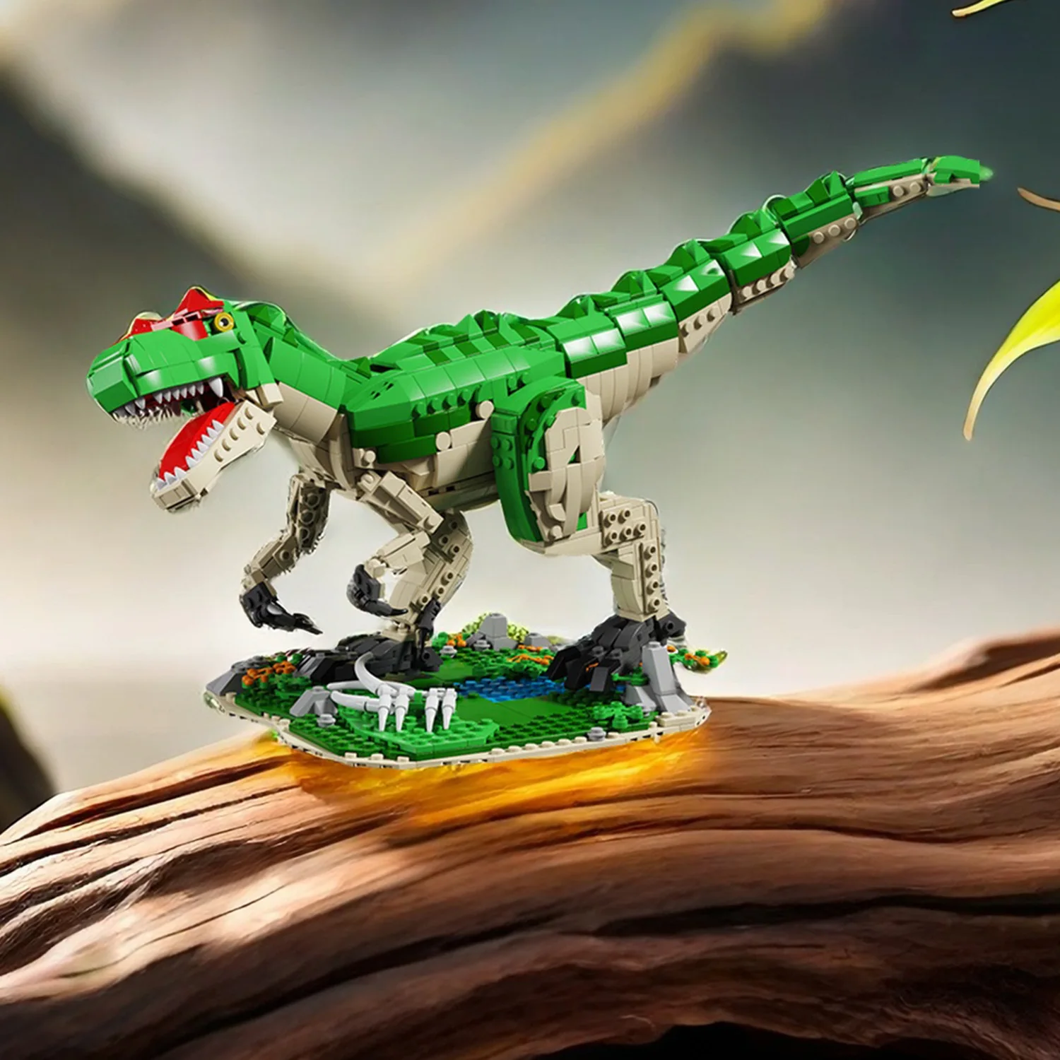 

1160PCS Dinosaur Building Blocks Toys Model Allosaurus Dinosaur Assemble Puzzle Bricks Toy Sets For Kid Desktop Ornament Gifts