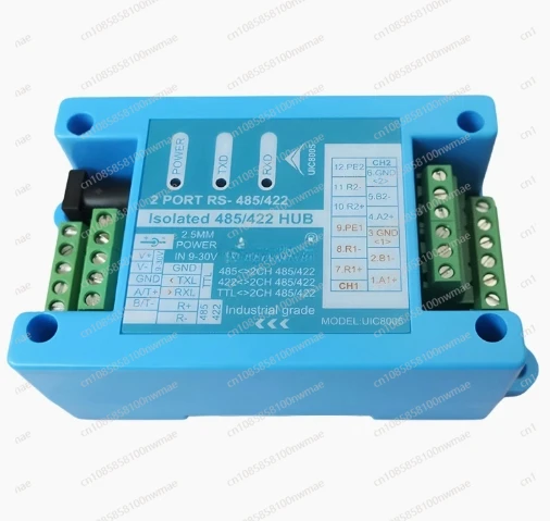 

Industrial-grade high-speed 2-way RS422/485 repeater, TTL to 2-port RS422 amplification and extension isolation converter