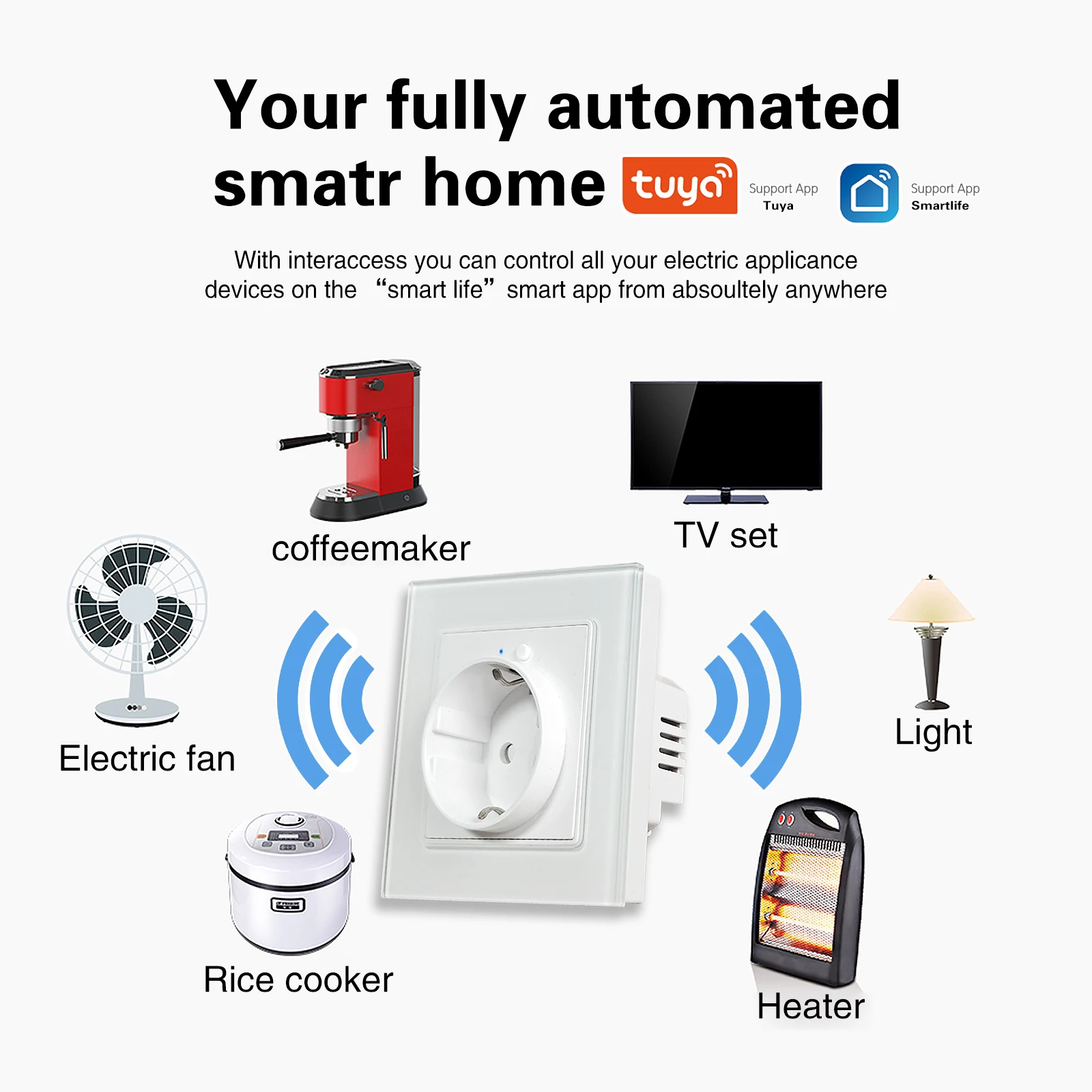 أوبارو-مقبس حائط ذكي واي فاي ، منفذ لوحة كريستالية ، شاشة طاقة USB من النوع C ، وظيفة التحكم في التوقيت الصوتي ، منزل جوجل اليكسا