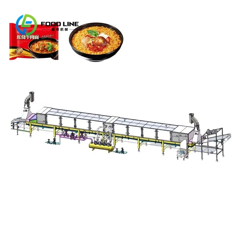 Integrated Instant Noodles Production Line Automatic Dough Mixing Forming Cutting Drying Commercial Noodle Processing Customized