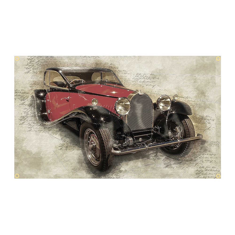 90X150cm Vintage American Classic Car Poster Flag Polyester Printed Garage Decoration Banner Tapestry