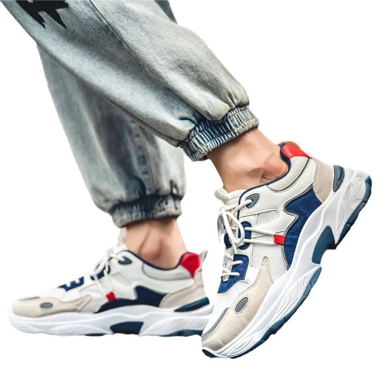 

Men's Mesh Dad Sneakers 2026 New Breathable Height Increasing Trendy All Mat Casual Running Daily Streetwear Footwear