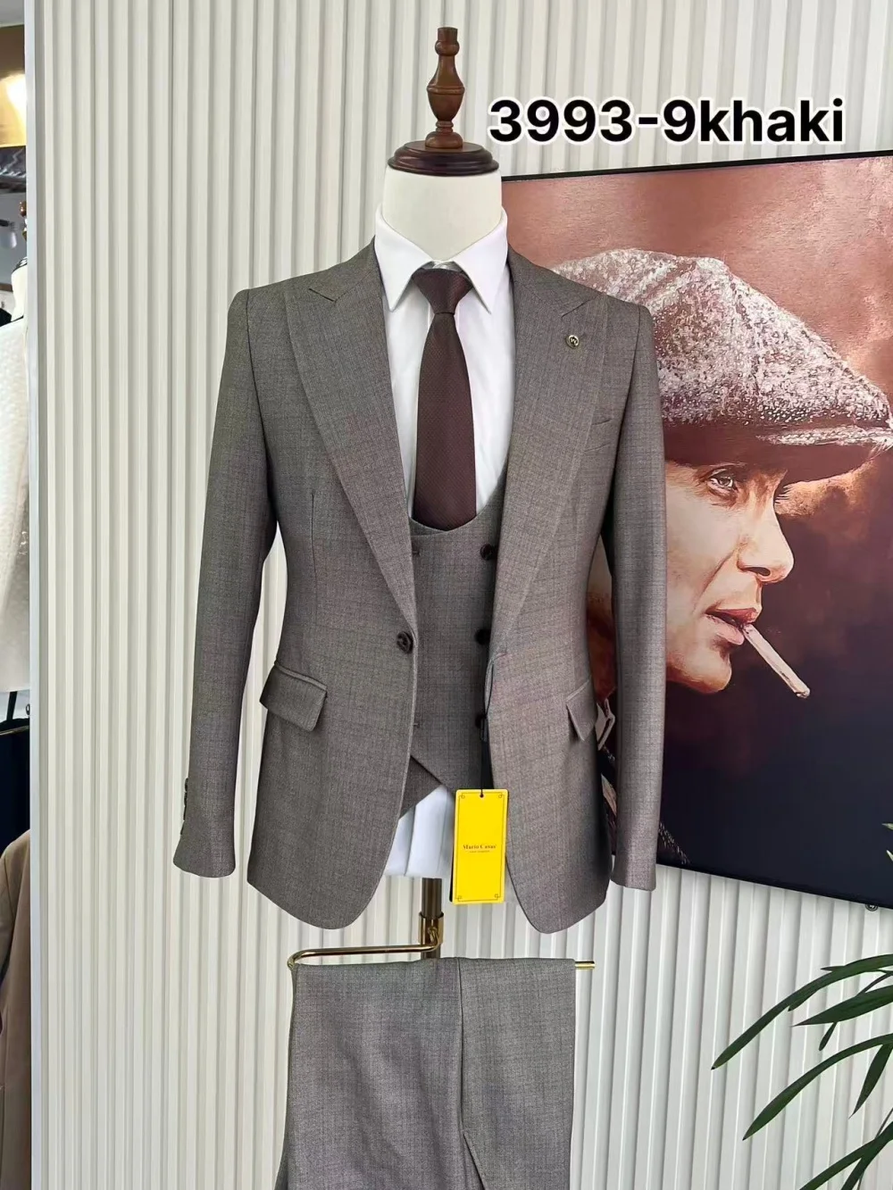 الكلاسيكية حقق التلبيب واحدة الصدر الرجال 3 قطعة مجموعة 2026 سترة رسمية سترة دعوى حفلة رسمية حفلة موسيقية طقم الزفاف ل الزفاف Groo #3