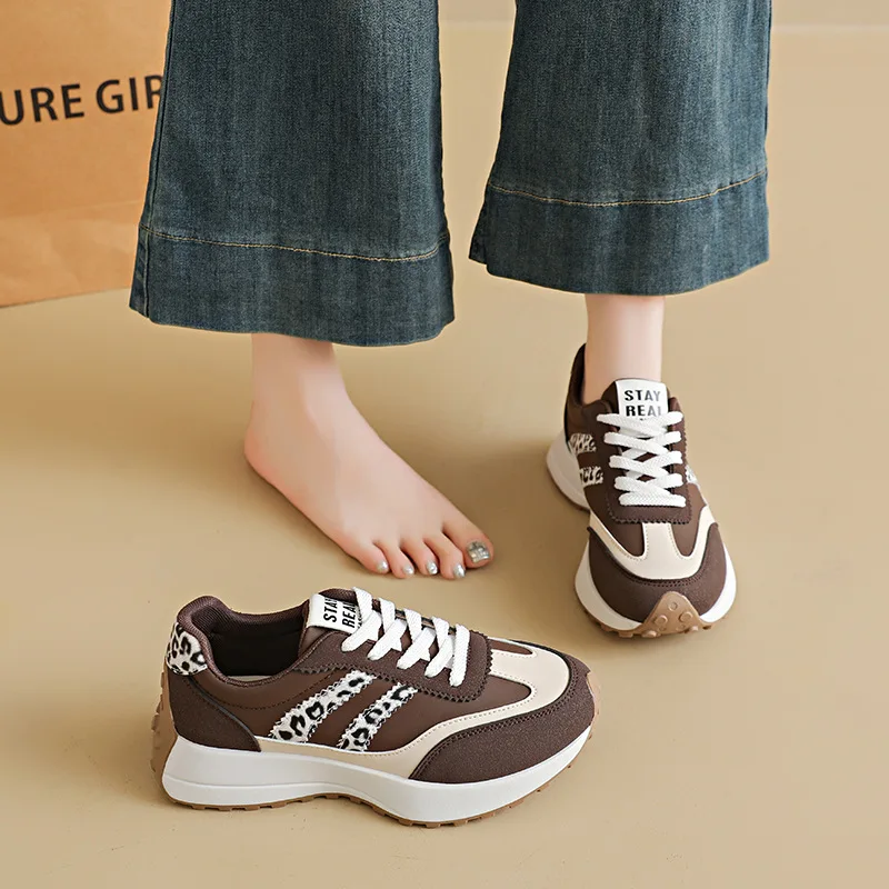 Women's Korean Dad Shoes 2026 Sports Running Casual Thick Sole Height Increasing Increase Comfortable Breathable Sneakers