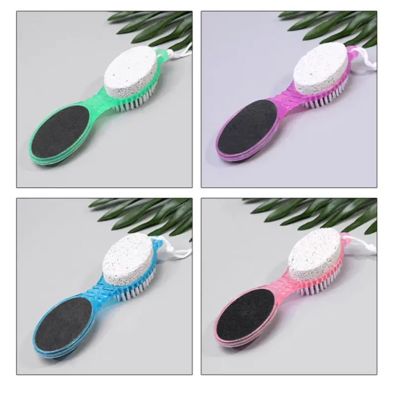 

Многофункциональная щетка-пилка для ног 4-в-1 с пемзой, теркой и абразивной наждачной бумагой для удаления омертвевшей кожи, инструмент для ухода за ногами.