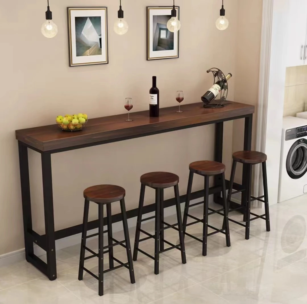 

70.9 inch solid wood home personalized furniture console table extra-long sideboard table without chair