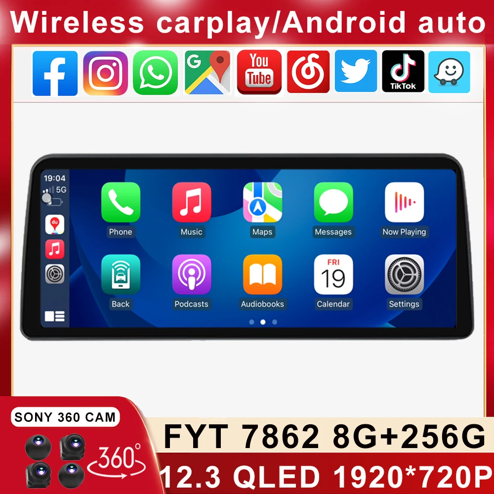 

12,3 "1920*720 QLED для Lifan X50 Android 11 2014-2019 Android автомобильный стереопроигрыватель, мультимедийный видеоплеер, головное устройство Carplay Auto 8 + 128G