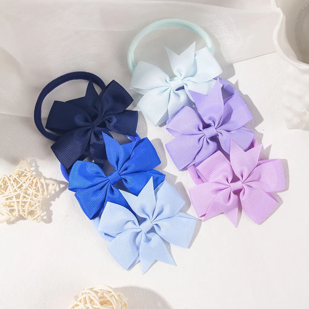 

18 шт., однотонная детская повязка на голову, удобная, милая, без вреда, эластичная лента ручной работы с сеткой и волнами, модные мягкие детские аксессуары для волос