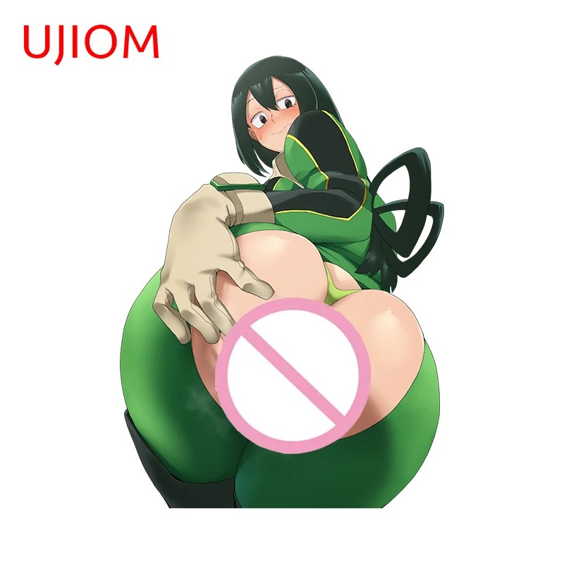 UJIOM 13cm × 9.3cm Huge Butt Asui Tsuyu Wall Stickers Hentai Anime Girl Graffiti Decals Nice Personality Living Room Wallpapers