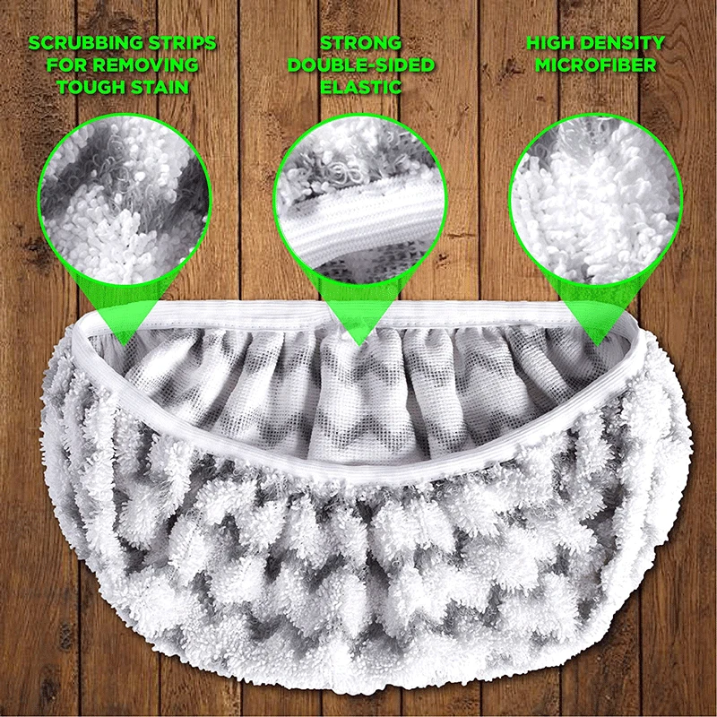 6 Panni Ricambio In Microfibra Per Swiffer PowerMop | Lavabili E Riutilizzabili, 38,9x12,7 Cm, Compatibili Con Moci Spray 14-16", Velcro Incluso - 2
