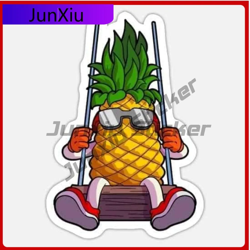 

Colorful Pineapple Swinger Sticker Pineapple With Sunglasses Car Decal Truck Window Bumper Fully Printed Vinyl Waterproof Sticke
