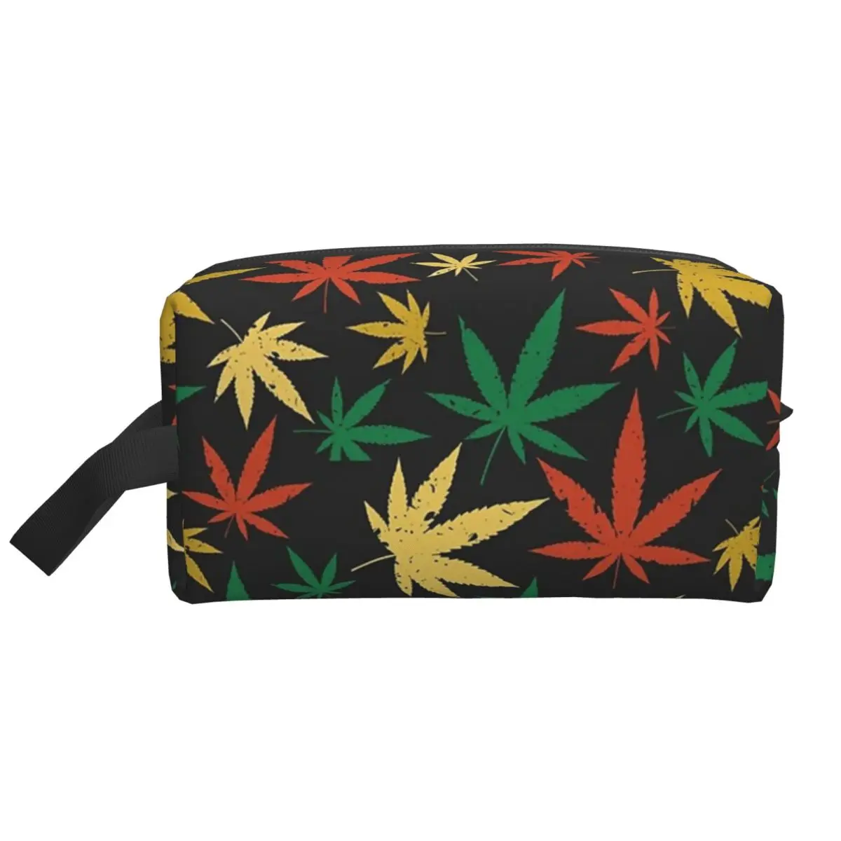 

Cannabis Seamless Women Cosmetic Bags Travel Makeup Organizer Pouch Toiletry Storage Dopp Kit Case Pencil Case