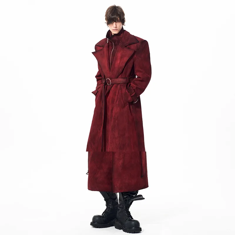 LUZHEN 2025 Winter Fashion Elegant Temperament Vintage Tie-dyed Design Knee-length Padded Windbreaker Coat Men's Clothes JY5655