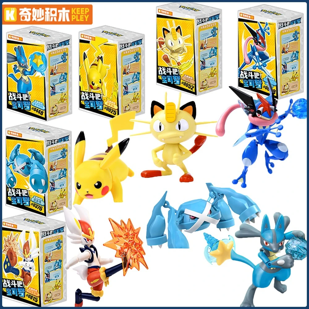 

New Keeppley Pokemon Building Blocks Classic Anime Characters Fashion Splicing Model Toys Desktop Ornament Kids Hobbies Gifts