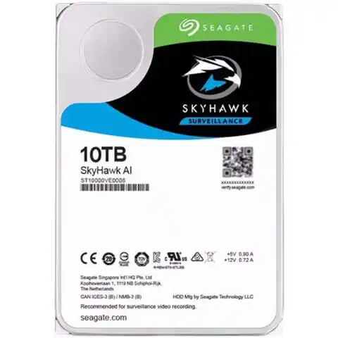 Seagate SkyHawk AI 10TB HDD SATA 6Gb/s 256Mb video recorder hard disk drive ST10000VE0008 ST10000VE0001