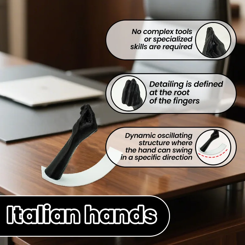 

New products 2025 Italian hand swingable creative and interesting tabletop ornaments plastic crafts