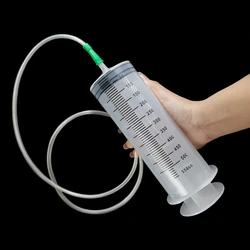 100/200/300/500ml Large Capacity Syringe with 1m Hose Vacuum Oil Pump for Pet Feeding Glue Oil Application Large Metering Pump