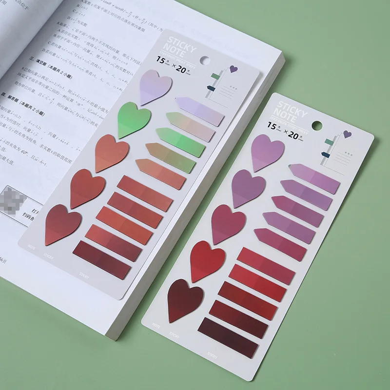 300sheet/set Ultra Thin PET Plastic Index Tabs Colorful Semi-Transparent Reusable Strips for Page Marking Study Notes Book