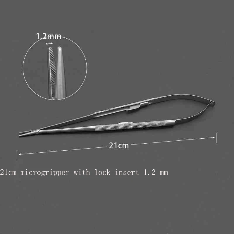 Soporte de microagujas de acero inoxidable con resorte de bloqueo, bolígrafo con punta de diamante para sutura de derivación cardíaca