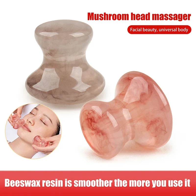 

1 PCS Beauty Massage Natural Resin Mushroom Shape Massager Facial Roller Eye Neck Care Slimming Tools Health Beauty Tools