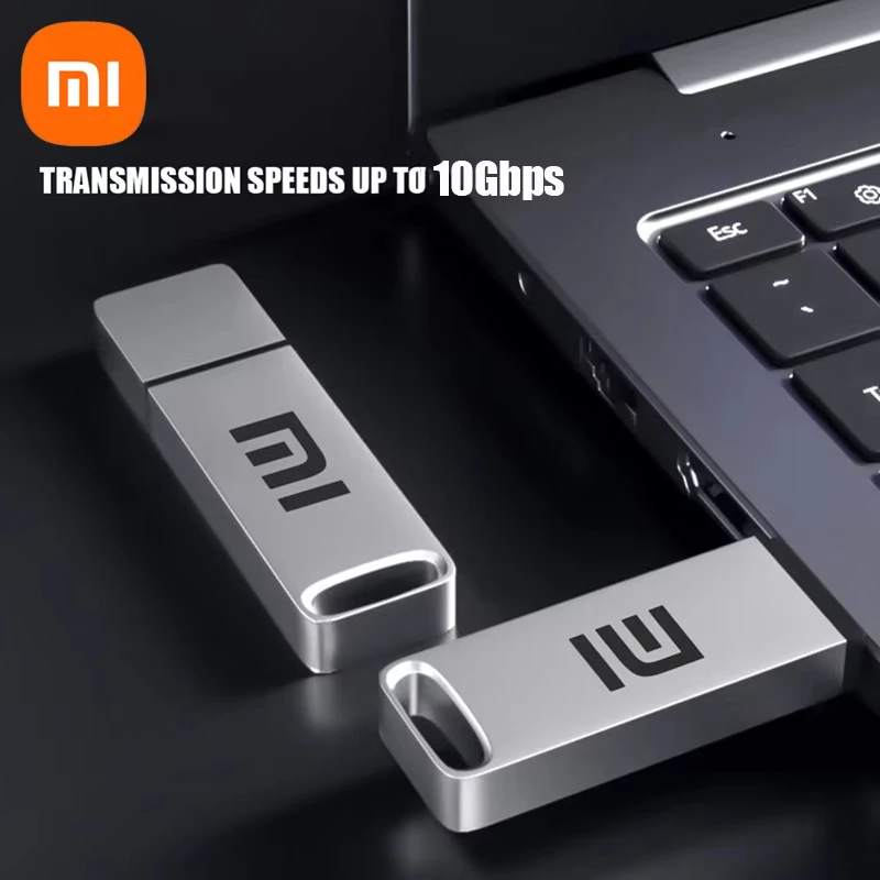 محرك فلاش Xiaomi 16 تيرا بايت USB 3.2 عالي السرعة نقل معدني من النوع C U Flash SSD محرك فلاش صغير محمول ذاكرة مقاومة للماء محرك U