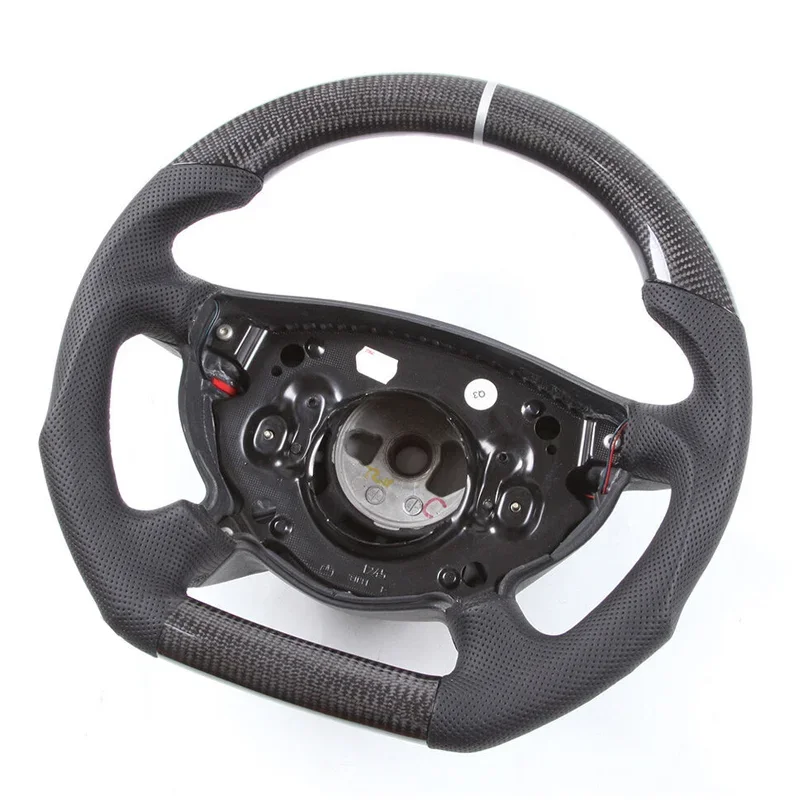 Customized Carbon Fiber Steering Wheel With Perforated Leather For Mercedes-Benz E55 E320 G55 W463 AMG W211 2003 2004 2005 2006