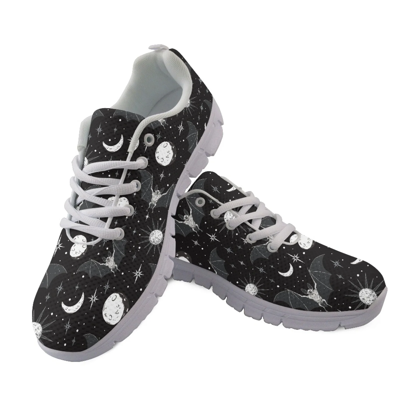 Coloranimal Pumpkin Ghost Print New Design Training Shoes Mesh Running Sneakers Low Top Walking Sneakers for Men