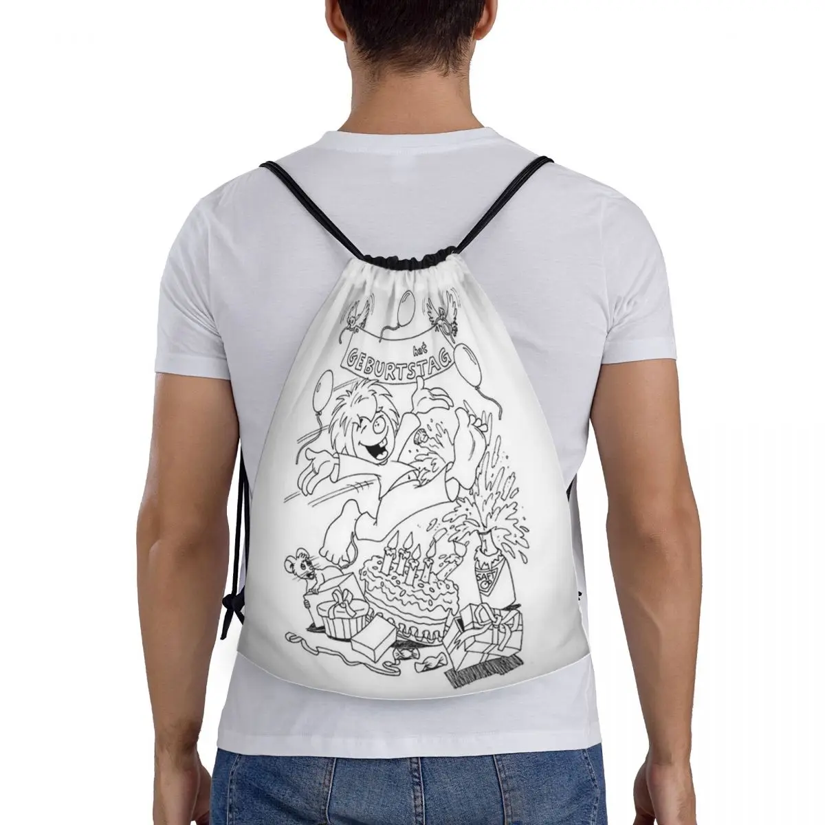 

Pumuckl Backpacks Multi-function Portable Drawstring Bags Sports Bag Book Bags For Man Woman School