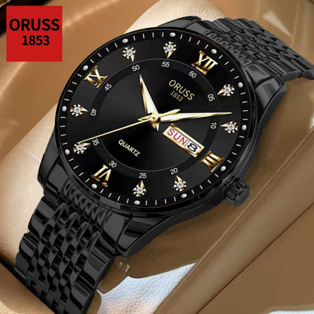 ORUSS New Watch; Original Authentic; Exquisite Elegant Men's Watch; Waterproof Stainless Steel Luminous Date; Hot Watch