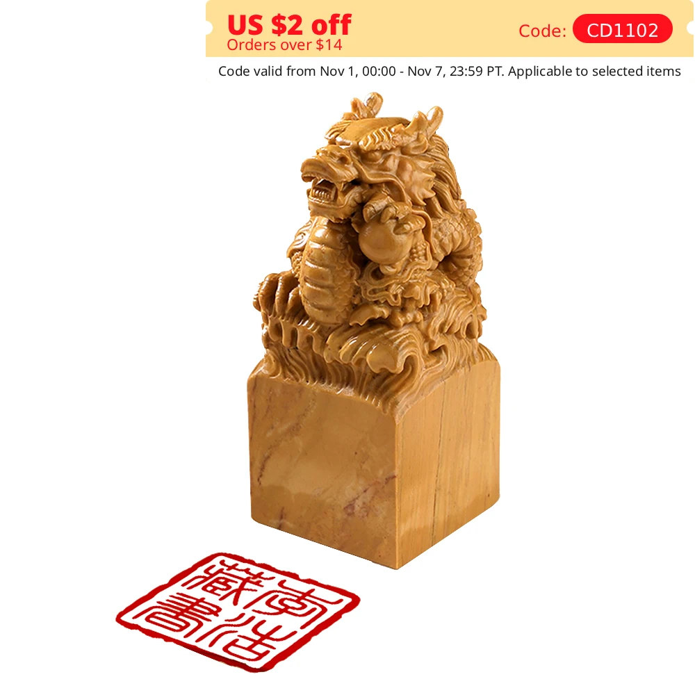 

Custom Chinese Dragon Stamps Shoushan Stone Seals English Katakana Japanese Korean Name Stamps Calligraphy Painting Square Seals