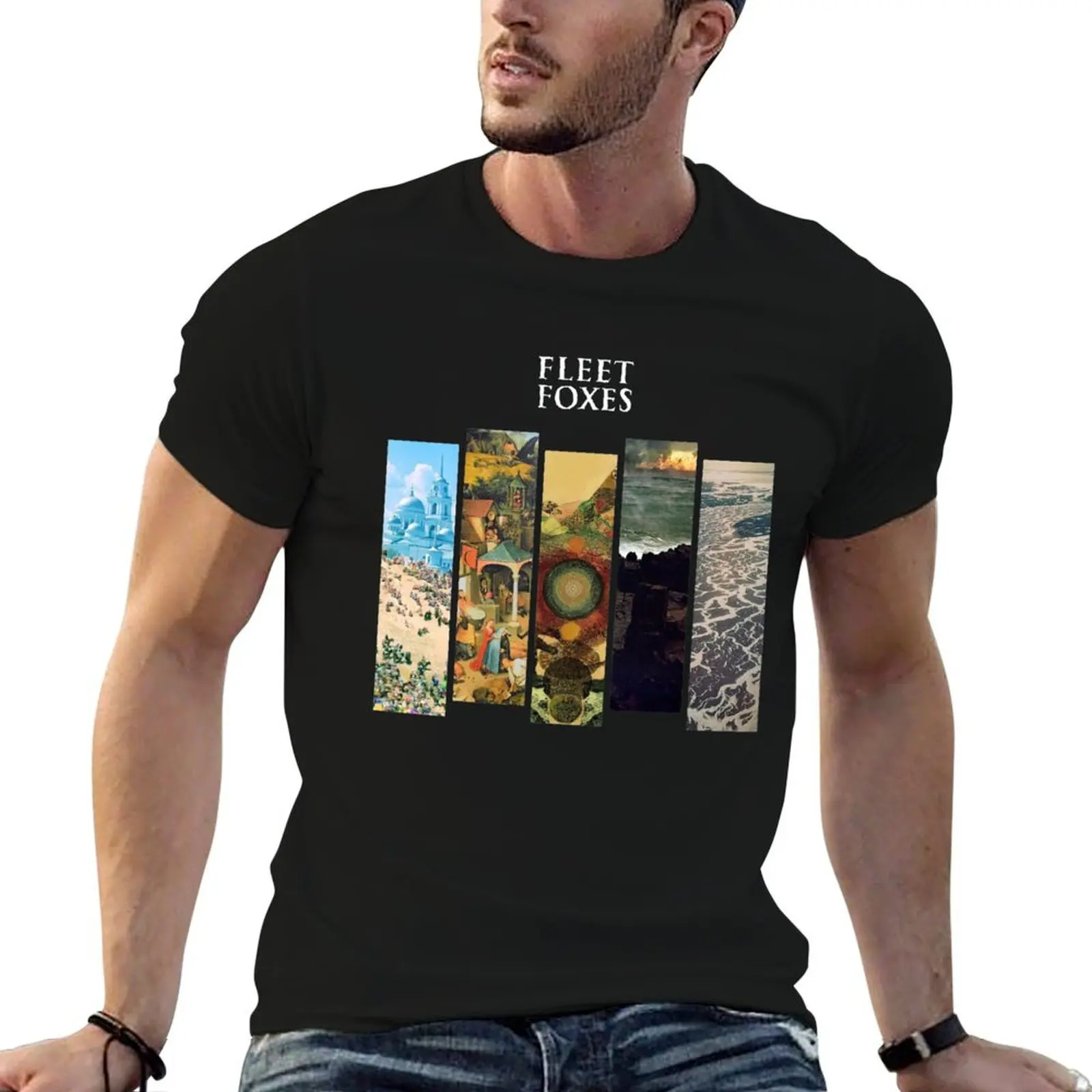 fleet foxes T-Shirt t shirt men 100% cotton luxury brand t shirts for man graphic tees t shirt man plain T-shirt