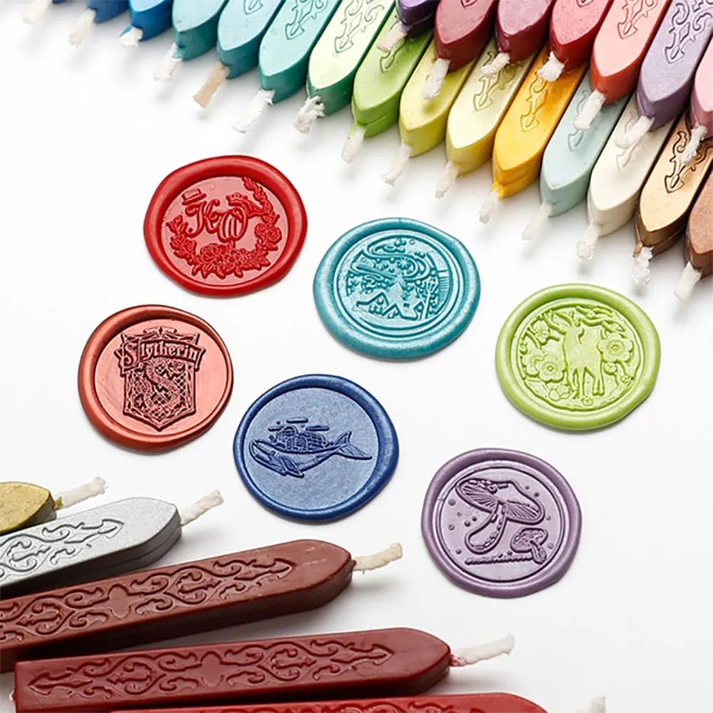 For Fun Wax Seal Sticks Antique Sealing Wax Sticks with Wick for Postage Letter Retro Vintage Wax Seal Stamp